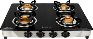 FABER Cooktop Jumbo 4BB SS Glass Manual Gas Stove