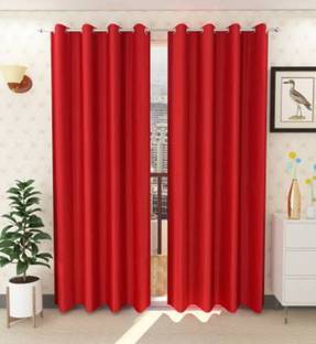 BELLA TRUE 270 cm (9 ft) Long Door Polyester Semi Transparent Curtain (Pack Of 2)