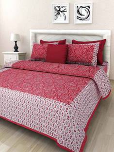 radha rani enterprises Cotton Double Flat 144 TC Printed Bedsheet