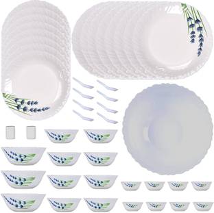 LAOPALA Pack of 46 Opalware Novo Collection English Lavender Dinner Set