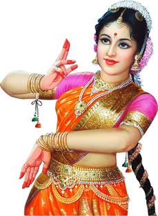 god & god's 55 cm Classical Dance Lady 741 Self Adhesive Sticker