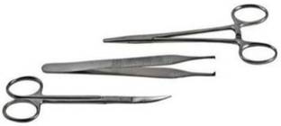 Forgesy Set Of 3 Pieces(needle holder,dissecting forceps ) Fixation Forceps