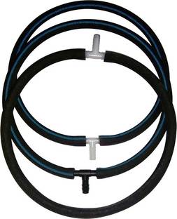 RNR OXY Air tube (16/10 MM) with Tee Nozzle for Biofloc Tank Pond Aquarium increase Oxygen healthy environment for your Fish (3 set) Aquarium Tool