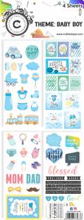 Craftastique Baby Boy Tags Sheets Theme,  Scrapbook Kit