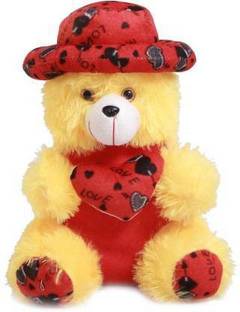 Dani Daniels Cap Teddy,Premium Quality,Non-Toxic Super Soft Plush Stuff Toys for all age groups - 30.5 cm (Yellow) - 12 inch (Yellow)  - 12 inch