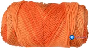 WOAFASHIONS Acrylic Hand Knitting Yarn (Multi Orange Brown) (200gms)