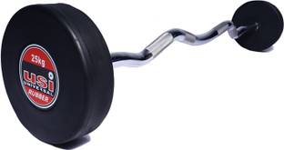 usi Curl Bar With Weights , CURL BAR WITH FIXED WEIGHT RDBC_25 Weight Lifting Bar
