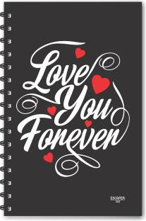 ESCAPER Love you Forever (Ruled) Designer Diary, Designer Notebook , Notepad A5 Diary Ruled 160 Pages