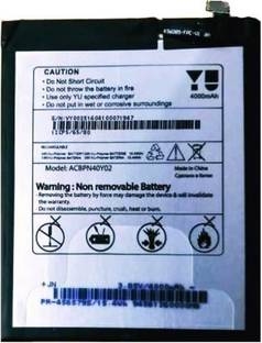 SROCK Mobile Battery For  Micromax YU 5530 YU5530 YUNICORN 4000 mAh