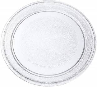 MYRA 9.6 inches Diameter Microwave Oven Replacement Turntable/Rotating/Baking Glass Tray/Plate with Flat Bottom (Transparent) Fiber Glass Microwave Turntable Plate