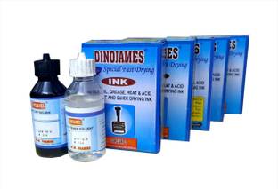 dinojames Fast Drying Ink (for batch coding machine - Metal & Grooved) Stamp Pad Ink