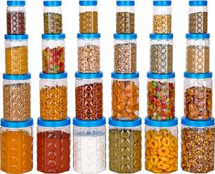 Roseleaf Air Tight Container Set, Kitchen Container, Plastic Container, Storage Container, Dispenser, Cereal Container, Food Container ,Plastic Container  - 250 ml, 350 ml, 650 ml, 1200 ml प्लास्टिक यूटीलिटी कंटेनर