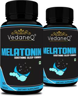 VedaneQ Melatonin 10mg Tablets, Helps You Fall Asleep Faster, Longer Pack of 2