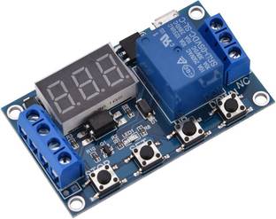 DHRUV-PRO Timer Relay, DC 6-30V 1 Channel Relay Module Switch Trigger Time Delay Circuit Timer Cycle Adjustable Electronic Components Electronic Hobby Kit