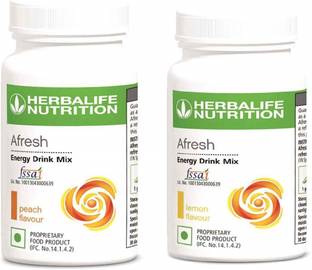 HERBALIFE Afresh Energy Drink Mix Lemon and Peach Flavor 50 GM in Pack of 2 Energy Drink