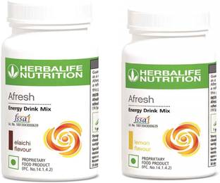 HERBALIFE Afresh Energy Drink Mix Lemon and Elaichi Flavor 50 GM in Pack of 2 Energy Drink