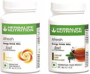 HERBALIFE Afresh Energy Drink Mix Lemon and Tulsi Flavor 50 GM in Pack of 2 Energy Drink