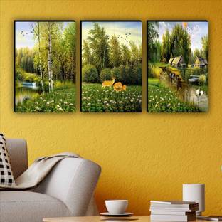 Flipkart Perfect Homes Large Panel Embossed 36 inch x 18 inch Painting