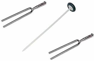 ARI Queen Square Pattern Knee Hammer with Tuning Fork (128Hz + 512Hz) Set of 3 Orthopedic Surgical Hammer
