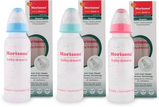 Morisons Baby Dreams Regular PP Feeding Bottle 250 ml (Pack of 3) - 250 ml