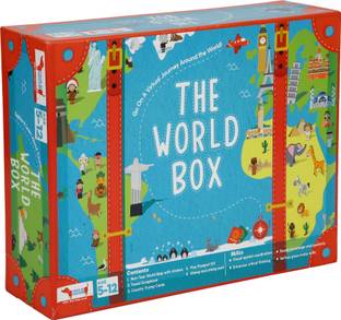 Cocomoco Kids World Box Learn Geography with Maps, Passport, Scrapbook for Age 5-8, 9 -11 Years