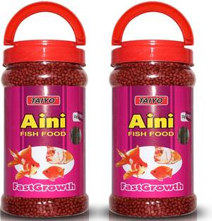 TAIYO Aini Fast Growth Fish Food 330g + 33g (Pack of 2) Fish 0.726 kg (2x0.36 kg) Dry New Born, Adult, Young Fish Food