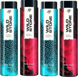 Wild Stone Ultra Sensual and 2 Hydra Energy Talc each 100 gm
