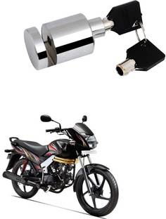 Qiisx Heavy Duty Disc Brake Lock Anti Theft Stainless Steel 7mm Pin Wheel Locking Security Lock for Bike and Motorcycle (Chrome)_Mahindra Centuro NXT Disk_RoundX_1454 Disc Lock