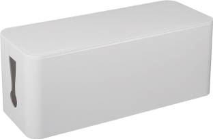 Tidy Up! Wire Bin 1 Compartments Plastic Desk Organizer / Spike Buster Box / Hide Wires Cable Organiser