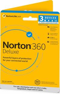 Norton 360 Deluxe 3 PC 3 Year Total Security (Physical Sleeve)  (Standard Edition)