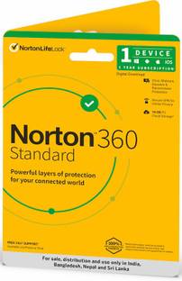Norton 360 Standard 1 PC 1 Year Total Security (Physical Sleeve)  (Standard Edition)