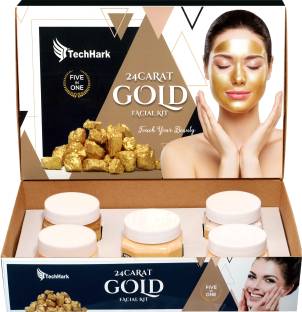 TechHark Professional Gold Beauty Facial Kit For Women & Men All Type Skin Solution