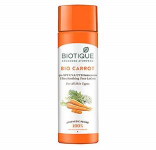 बायोटिक बायो गाजर 40+SPF UVA / UVB सनस्क्रीन अल्ट्रा सूथिंग फेस लोशन SPF - 40