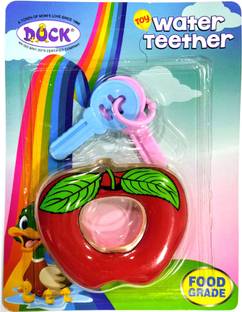 Duck Baby Teething Toy Non Toxic Food Grade Sterilized Water Filled Apple Shape Teether Includes Keys Teether Soother Teether