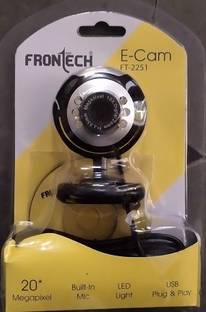 Frontech FT-2251 20  Webcam with Built-In Microphone USB Connectivity