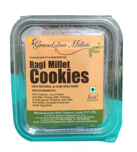 GRANDMAA Millets Ragi Desi Cow Ghee Cookies, High Fiber Delicious Cookies Cookies Biscuit