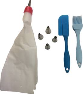 smile4u 5 Icing Couplers with Silicon Flat 2 Pastry Brush Kitchen Tool Set
