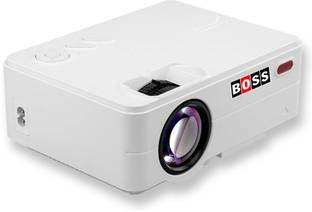 BOSS S12 Latest Year 2021 FHD 3D Projector | 3100 Lumens upto 200'' Display with Native 1920X1080P (FHD) Resolution | Keystone Correction, HiFi Digital Speakers | 1 Year Warranty | (S12) (3000 lm / FULL HD / Remote Controller) Portable Projector With Free 84 INCHES Portable Screen (3100 lm / Remote Controller) Portable Projector
