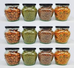 PRAKNAH Glass Grocery Container  - 350 ml