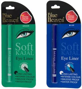 BLUE HEAVEN Combo of Soft Kajal (Blue) & Soft Kajal (Green) 0.62 g