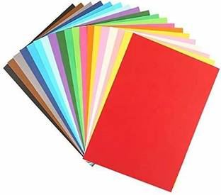 OFIXO Pack of 50 Sheets (10 color*5 Sheets) A4 Color Paper for Art and Craft/Printing Purpose Multi Color Paper Plain A4 80 gsm Craft paper