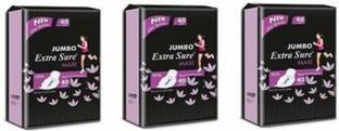 Extra Sure 320 MM Maxi XXL 120 Pads Sanitary Pad