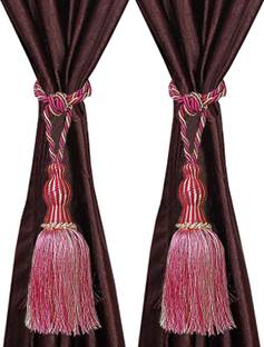 KUBER INDUSTRIES Pink, Beige Tassels