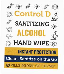Control D 100 sanitizing Alcohol hand Wipes
