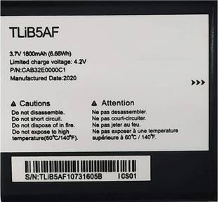RJR Mobile Battery For  Vodafone WiFi Dongle Alcatel One Touch Alcatel TCL S800, One Touch 997D, OT-997D, Smart OT-5035 X'POP C5 5036D TLiB5AF CAB32E0000C2 Vodafone WiFi Dongle