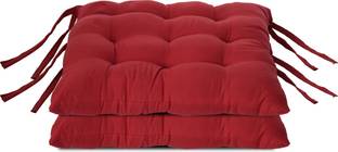 KUBER INDUSTRIES Microfibre Chair Pad Pack of 2 Solid