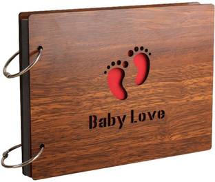 trendy homes Baby Love Wooden Photo Album Scrapbook Special Gift for new Born Baby/Birthday/Love Baby Album