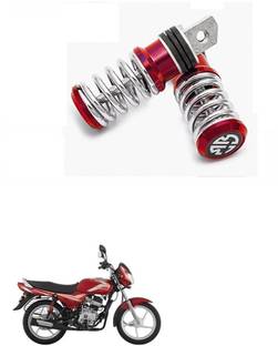 HashZet Spring Coiled Foot Rest Red For Bajaj CT 100 Foot Rest