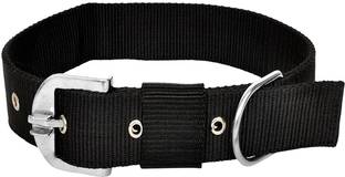 BODY BUILDING Good Quality Nylon 1.5 Inch Black Dog Collar Belt Specially for Big Dogs Neck Size 48cm to 64cm Lengthy Dog Everyday Collar