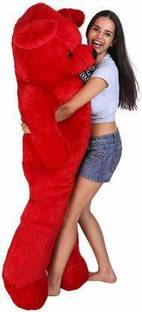 NP Toys 4 Feet Long (Standing) Cute Soft Teddy Bear For Gift & Birthday Party Other - 121.3 cm (Red)  - 121.3 cm